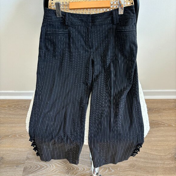 Pinstriped Black Capri Pants - Picture 5 of 8